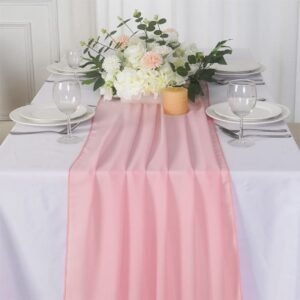 Dusty Pink Chiffon Table Runner