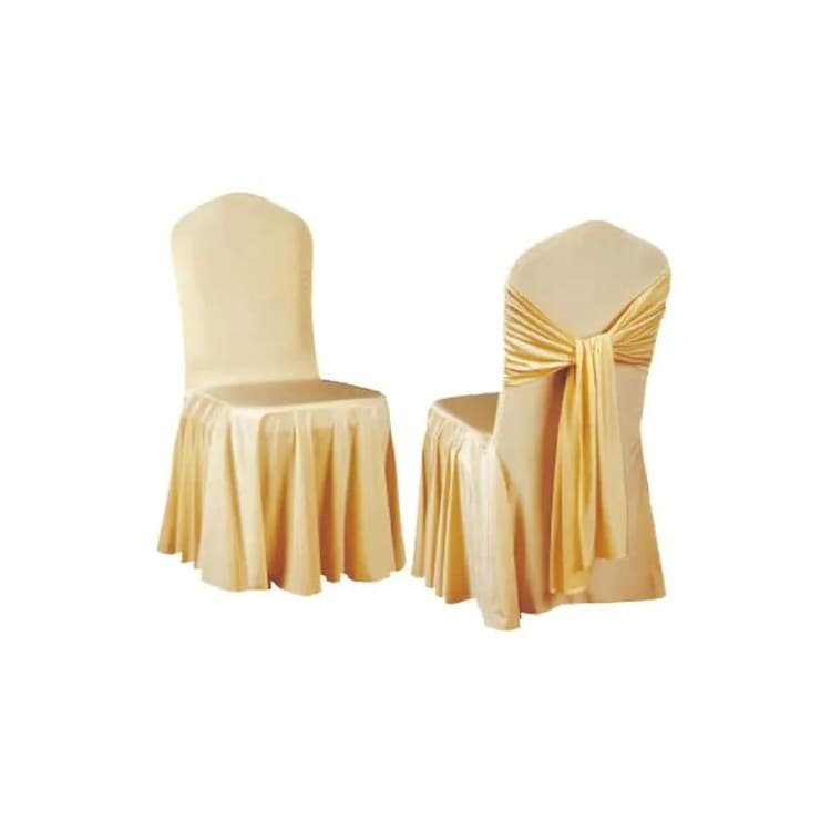 Gold Wrap Around Chair Cover