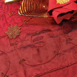 Scarlet Silk Linen